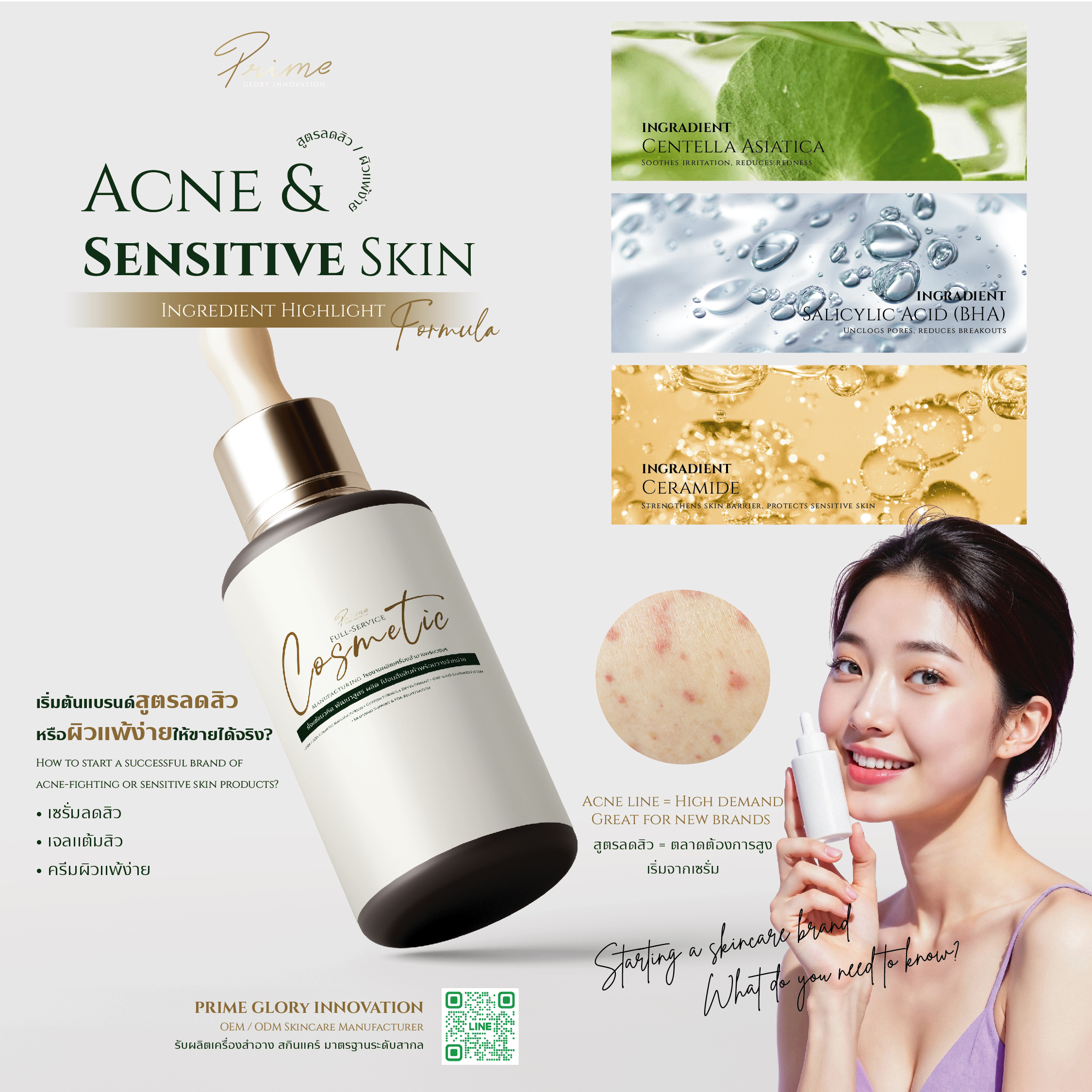 เริ่มแบรนด์ “สิว & ผิวแพ้ง่าย” เริ่มจากสูตรไหนดีให้ขายได้จริง?